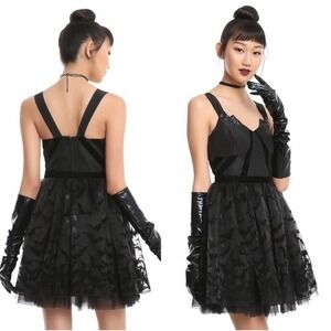 DC Comics Originals Hot Topic Batman Formal Dress Black Bat Sz SM NWOT B29